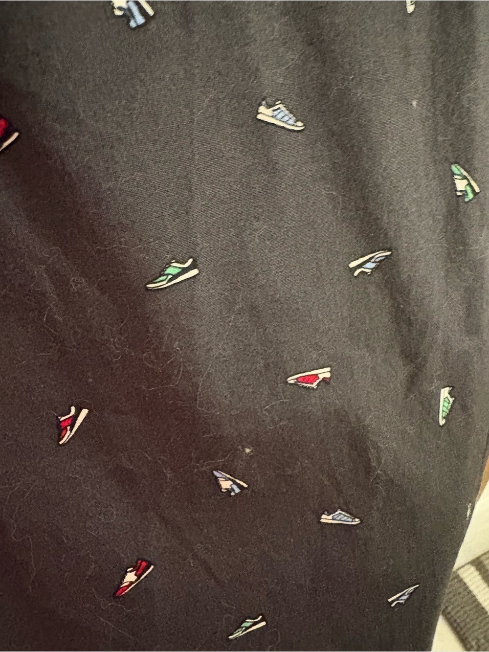 Black Tee with Mini Sneaker Print